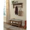 Alaterre Furniture Millwork Wood and Zinc Metal 40" Bench with Shelf AWMW0471Z - alternate 3